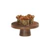 Cal-Mil 23755-124-78 12.25in Dia. x 4.25"H Walnut Melamine Display Pedestal 