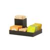 Cal-Mil 23818-13 Classic 8.75in x 6in x 4.25in Black Plastic Packet Holder 