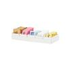 Cal-Mil 23824-15 Juno 4.5in x 11.25in x 1"H White Metal Condiment Organizer 