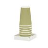 Cal-Mil 23825-15 Juno 4.5in x 4.5in x 1"H White Metal Condiment Organizer 
