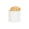 Cal-Mil 23830-15 Juno 4.25in Dia. x 4"H White Metal Condiment Organizer 