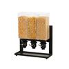 Cal-Mil 23836-3-13 20in x 7.5in x 27"H Black 3-Section Cereal Dispenser 