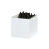 Cal-Mil 23855-15 Juno 7in x 6in x 6"H White Metal Flatware Holder 
