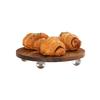 Cal-Mil 23857-12-78 Milo 12in x 12in x 2.5"H Walnut Display Riser with Acrylic Feet 