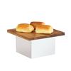 Cal-Mil 23872-4-49 Milo 8in x 8in x 4"H Chrome Finish Display Riser 