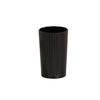 Cal-Mil 24020-4-13 3.75in Dia. x 6"H Black Melamine Ribbed Salad Crock - 6 Each 