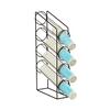 Cal-Mil 24061-4-13 6.25in x 20in x 25"H Black 4-Section Cup Dispenser 