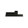 Cal-Mil 24069-13 9.6in x 3in x 2.25"H Black Plastic In Room Cup/Coffee Tray 