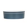 Cal-Mil 24126-9-111 9in Dia. x 3"H Stone Blue Melamine Bento Box - 3 Each 