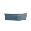 Cal-Mil 24130-8-111 8.25in x 8.25in x 3"H Stone Blue Melamine Bento Box - 3 Each 