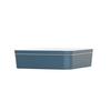 Cal-Mil 24131-10-111 10.5in x 10.5in x 3"H Stone Blue Melamine Bento Box - 3 Each 