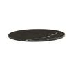 Cal-Mil 24409-8-124 8.75in Dia. x 0.75"H Black Marble Melamine Tray - 6 Each 