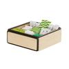 Cal-Mil 25211-93 Logan 12in x 12in x 4.75in Wood Square Condiment Organizer 