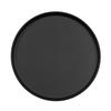 Cal-Mil 26107-12-13 Arista 12in Dia. Matte Black Melamine Raised Rim Plate 