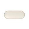 Cal-Mil 26107-208-103 Arista 20in x 8in x 1.5"H Matte Ivory Melamine Oval Platter 