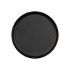 Cal-Mil 26107-8-13 Arista 8in Dia. Matte Black Melamine Raised Rim Plate 