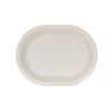 Cal-Mil 26123-1612-133 Isla 16in x 12in Matte Ivory Melamine Oval Wide Rim Plate 