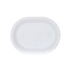 Cal-Mil 26123-1612-15 Isla 16in x 12in Matte White Melamine Oval Wide Rim Plate 