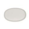 Cal-Mil 26143-711-103 Cove 11in x 7in x 1.5in Matte Ivory Melamine Platter - 6 Each 