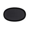 Cal-Mil 26143-711-13 Cove 11in x 7in x 1.5in Matte Black Melamine Platter - 6 Each 