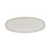 Cal-Mil 26143-922-103 Cove 22in x 9in x 1.5"H Matte Ivory Melamine Platter - 6 Each 