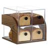 Cal-Mil 27001-136 Melrose 15in x 14in x 14"H Brown Wood Bread Case 