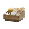 Cal-Mil 27021-136 Melrose 12.25inx 12.25inx 6.5"H Brown Wood Condiment Organizer 