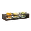 Cal-Mil 28604-4-140 Vista 16.1in x 5.5in x 2"H Mocha Condiment Organizer 
