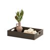 Cal-Mil 28612-1-140 Vista 17in x 13in x 4"H Mocha Display Tray with Handles 