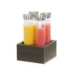 Cal-Mil 28623-140 Vista 9.5in x 9.5in x 5"H Mocha 4-Section Carafe Cooler 