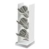 Cal-Mil 3010-55 Luxe 6.75inx 7.5in x 20.25in White Metal 3-Tier Flatware Holder 