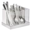Cal-Mil 3015-55 Luxe 8.25in x 5.75in x 6"H Clear Acrylic Flatware Holder 