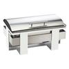 Cal-Mil 3017-55 Luxe 21.75in x 13.75in x 9"H White Metal 8qt Chafing Dish 
