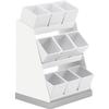 Cal-Mil 3018-55-15 Luxe 12.25in x 9in x 15.5"H White 3-Tier Condiment Organizer 