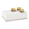 Cal-Mil 3025-55 Luxe 12in x 20in x 6.5"H White Metal Display Riser 