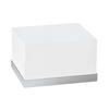 Cal-Mil 3026-55 Luxe 12in x 10in x 6.5"H White Metal Display Riser 