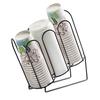 Cal-Mil 3036-13 4.5in x 11.5in x 11.5in Iron Wire (3) Section Cup/Lid Organizer 