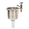 Fisher 3041 6.8in Dia. Dipper Well Faucet & Sink with 4in Tailpiece 