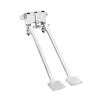 Fisher 3176 Polished Chrome Wall Mount Double Foot Control Valve 