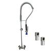 Fisher 31860 Stainless Steel 4in Backsplash Pre-Rinse Unit with Close Elbows 