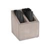 Cal-Mil 3308-110 Aspen 5.25in x 5.25in x 5.5"H Gray Pine Wood Stir-Stick Holder 