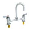 Fisher 33150 8in Deck-Mount Faucet with 12in Gooseneck Spout & Lever-Handles 