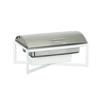 Cal-Mil 3321-15 Juno 24.25in x 15.25in x 12"H White Metal Chafing Dish Stand 