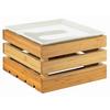Cal-Mil 3332-7-60 Bamboo 12in x 12in x 7"H Square Display Crate Tower 