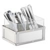 Cal-Mil 3408-55 Urban 9in x 6in x 5.25"H Stainless Steel Flatware Organizer 