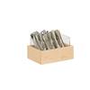 Cal-Mil 3408-71 Blonde 9in x 6in x 5.25"H Plastic (3) Section Flatware Holder 