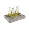 Cal-Mil 3475-1-110 Aspen 13in x 16in Gray Pine Room Service Tray - 2 Each 