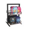 Cal-Mil 3494-2-110 Aspen 12in x 12in x 21"H Gray Pine Wood 2-Tier Merchandiser 