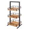 Cal-Mil 3494-3-99 Madera 12in x 12in x 31"H Rustic Pine 3-Tier Display Stand 