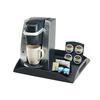 Cal-Mil 353-13 Classic 15.25in x 12.5in x 2"H Black Raised Edge Amenity Tray 